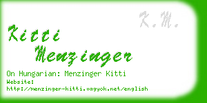 kitti menzinger business card